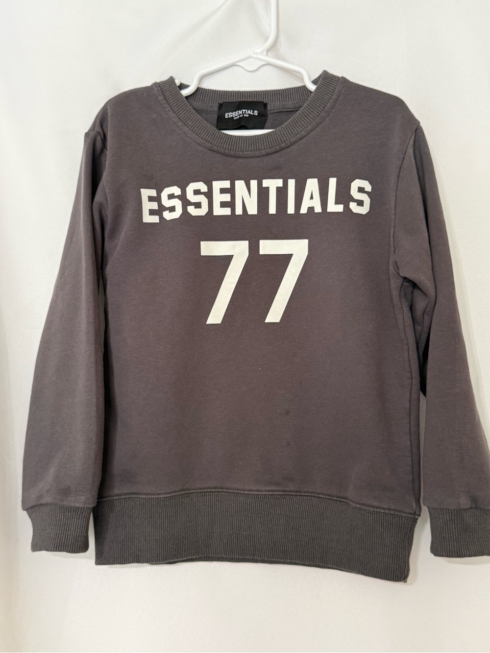 Fear of God Essentials Kids Crewneck Sweatshirt in Charcoal
